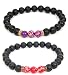 Set of 2 Chakra Lava Rock Women's Men's Bracelet for Essential Oils- 2 for the price of 1