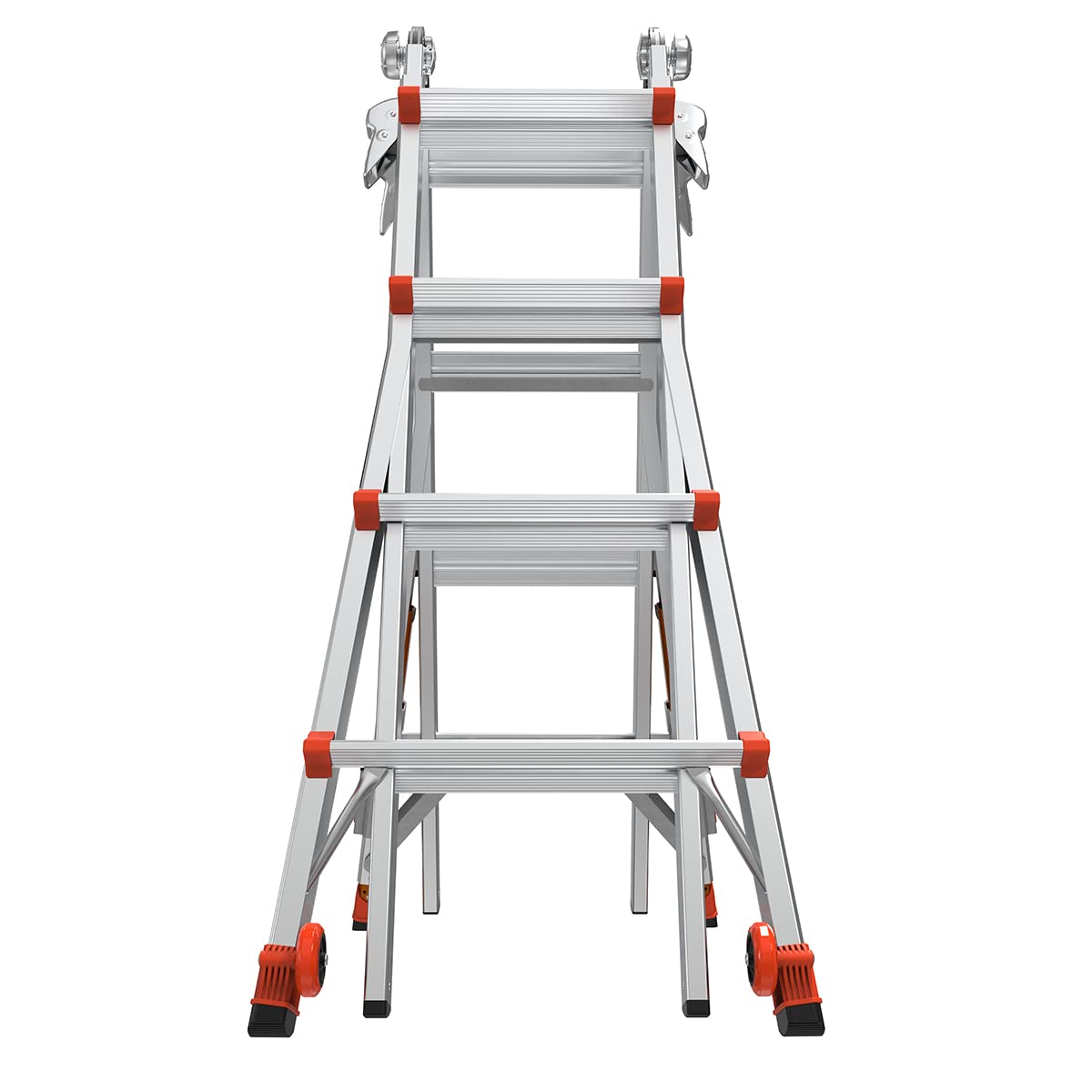 Revolution 2.0, Modell 17 - ANSI Typ IA - 300LB Nominal, Aluminium Klappleiter mit Tip & Glide Räder und Ratsche Levelers
