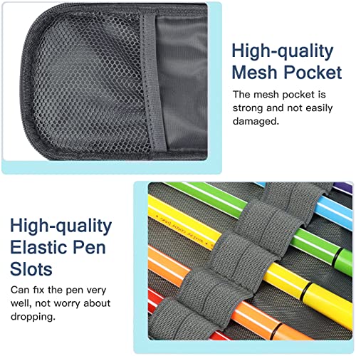 Pencil Case 3 Compartments Canvas Bag Organizer, Desk Organizer Marker Durable Portable Large Storage Bag For Kids Teens Student Adults - 9.05 X2.75 X4.72 Inches #TOP3