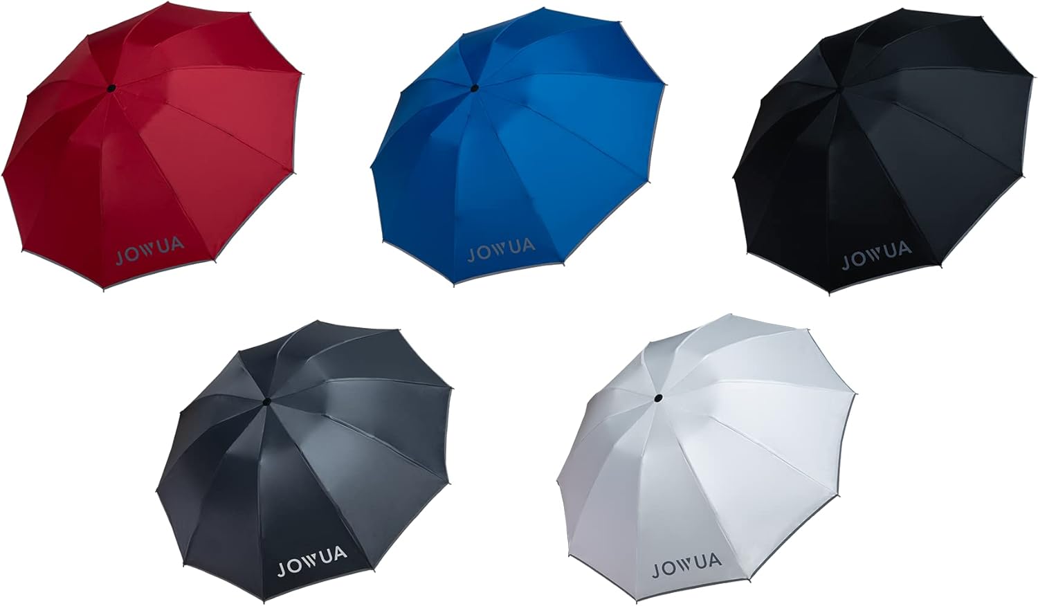 Jowua Anti-rebound Inverted Umbrella Water-repellent Quick Drying Fabric Black *Water-repellent