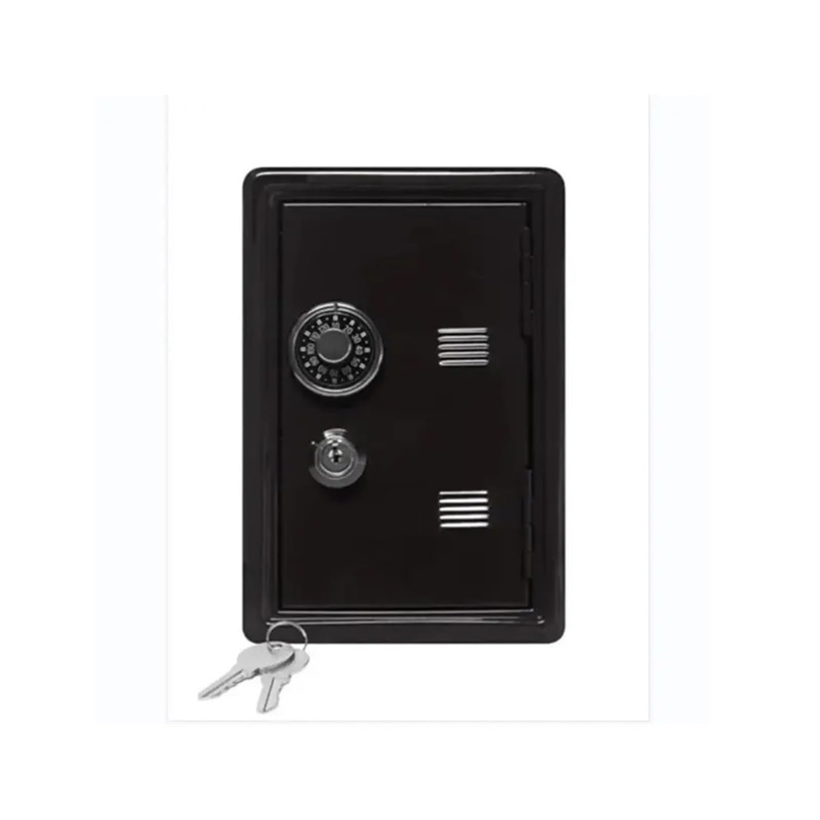 Household Insurance Box Vertical Mini Metal Safe Car Safe Key Insurance Cabinet Desktop Decoration Piggy Bank(Nero)