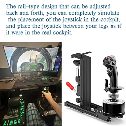 Universal Hotas Desk Mount for Thrustmaster Warthog 10C&Throttle/Winwing Orion 1&2/T.16000M FCS/TCA Officer Pack Airbus/VKB Gunfighter MK.lll/Logitech X52/X52 Pro/X55/X56 (two pack)