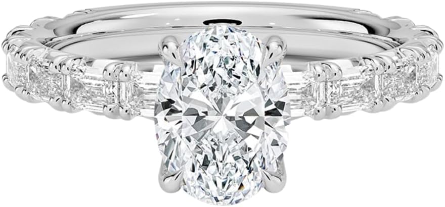 1-5 CT Oval Moissanite Engagement Ring Colorless VVS1 10K 14K 18K Solid Gold, 925 Sterling Silver wedding ring Valentine Gift For Women