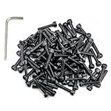 100pcs M4 x 20 mm 12.9 Grade Alloy Steel Hex Socket Head Cap Screws Bolts,Black Oxide Finish
