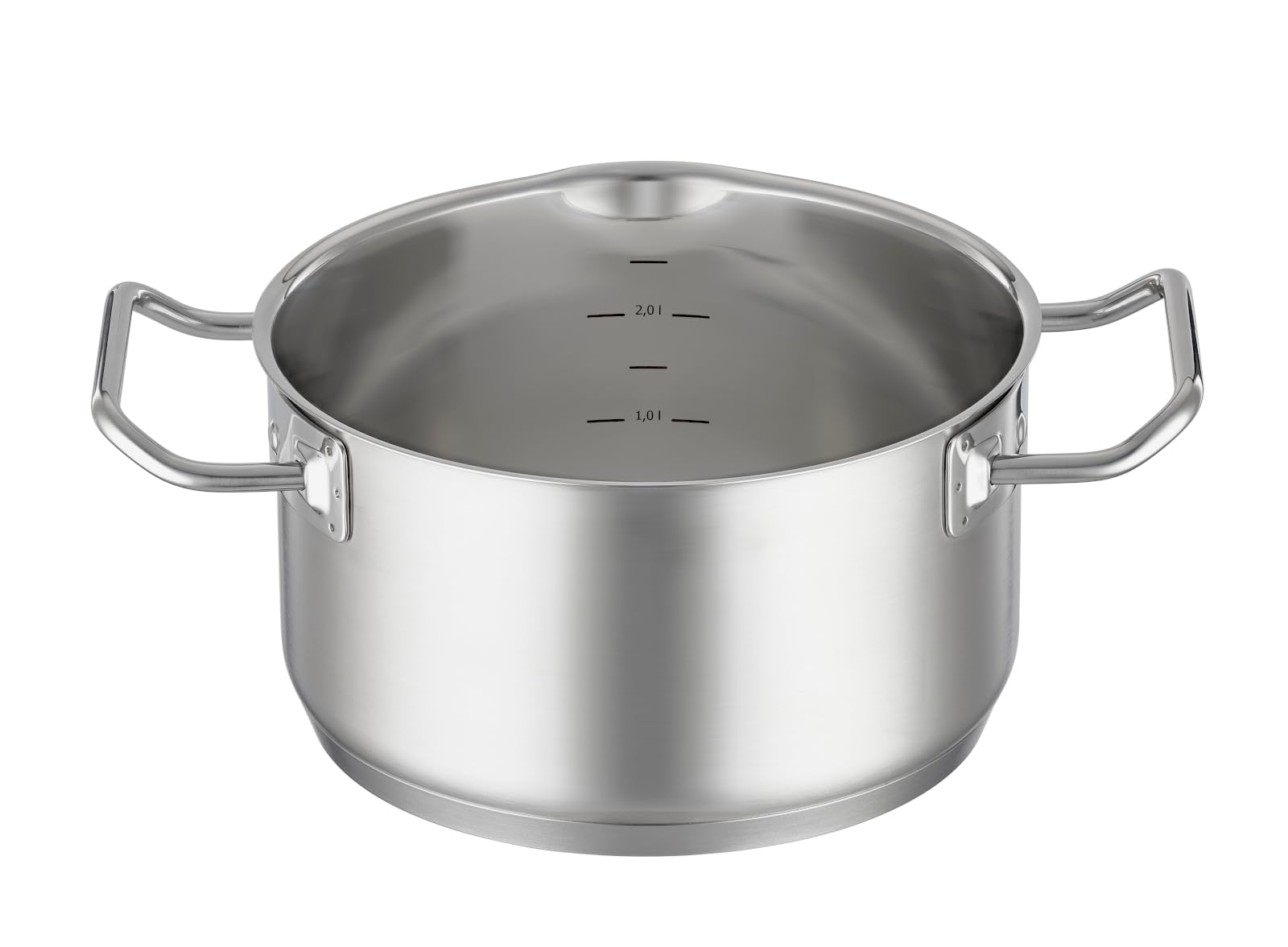 RÖSLE EXPERTISO - Cazuela, cazuela universal de acero inoxidable 18/10, 20 cm, tapa de cristal, escala interna, apta para inducción, apta para lavavajillas