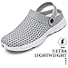 SAGUARO Men's Women's Quick Dry Garden Shoes Lightweight Breathable Gardening Clog Water Shoes Mesh Sandals for Sports Outdoor Beach Pool Exercise Grey 16 Women/14 Men
