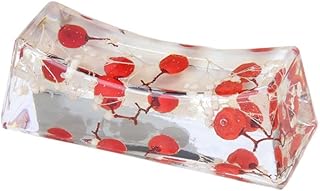 Japanese Chopstick Rest / Spoon Fork Knife Holder with Real Flower in Acrylic (Pepper Red)