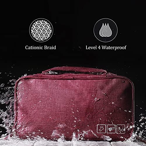 Duyoku Multi-Layer Travel Storage Bag - Underwear Packing Cubes Portable Luggage Organizer Bra/Socks/Cosmetic Toiletry Bag for Men Women Travel Business Trip(Red Wine) 5 Duyoku Multi-Layer Travel Storage Bag - Underwear Packing Cubes Portable Luggage Organizer Bra/Socks/Cosmetic Toiletry Bag for Men Women Travel Business Trip(Red Wine)