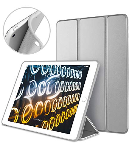 DTTO Mini Case for iPad Mini 3/2/1, (Not Compatible with Mini 5th Generation) Ultra Slim Lightweight Smart Case Trifold Cover Stand with Flexible Soft TPU Back [Auto Sleep/Wake],Space Grey