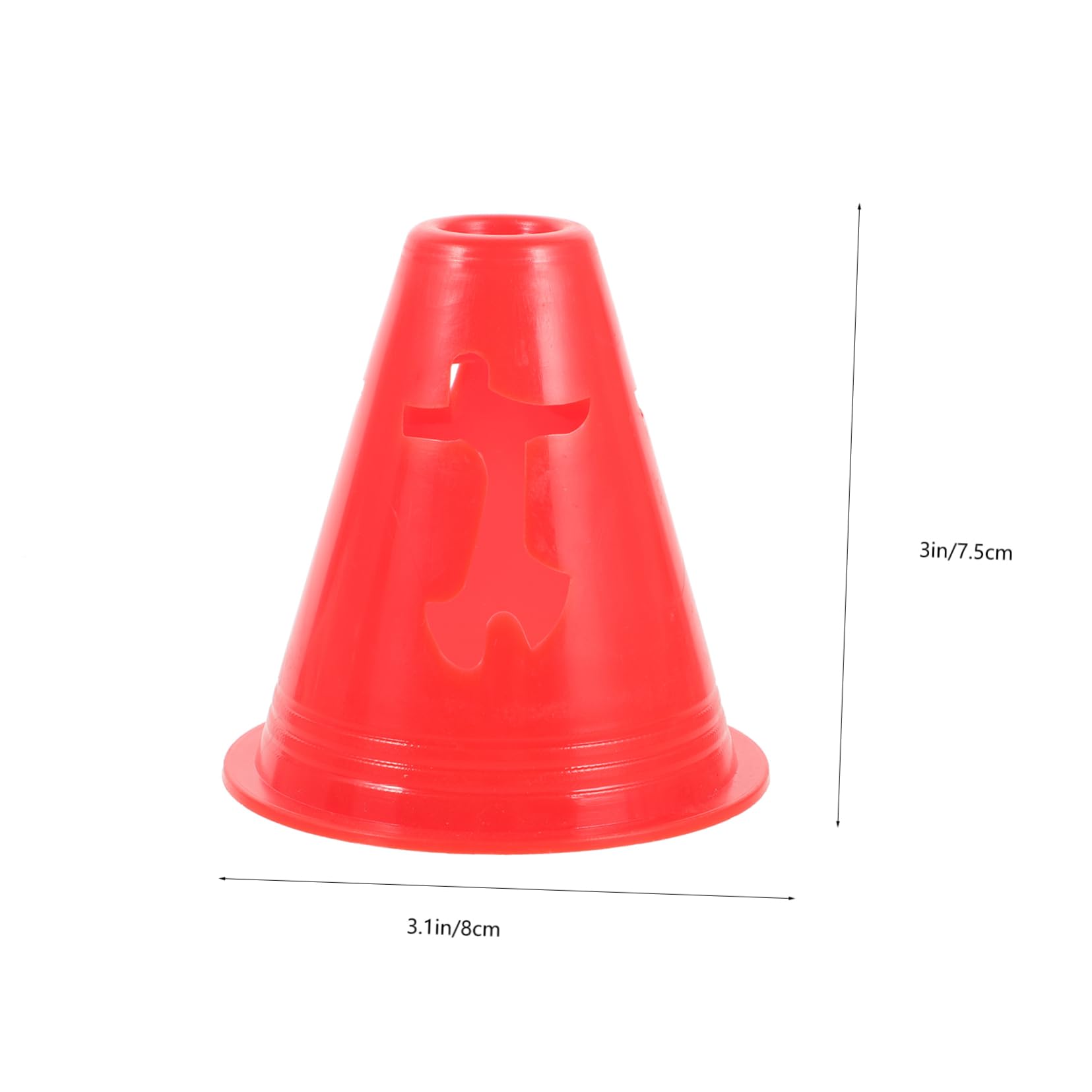 VICASKY Agility Cones Red 10pcs for Soccer Practice Smooth Surface Lightweight Compact for Drills