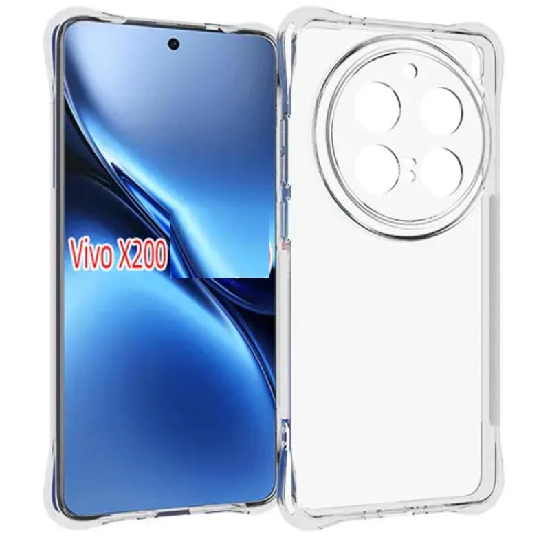 Image of for [ vivo X200 ] Case,[ vivo X200 ] Phone Back Case Cover Clear Transparent Reinforced Corners TPU Shock-Absorption Flexible Cell Phone Cover for [ vivo X200 ] - Transparent
