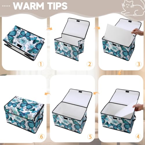 Image of Stackable Clothes Storage Bins with Lids 3 Pack | Closet Organizers, Fabric Box, For Blanket Clothes, Under Bed Storage Containers