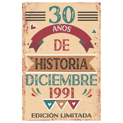 30 Años De Historia Diciembre 1991: 30 años. Libro de visitas, cuaderno, 110 páginas de felicitaciones, idea de regalo, regalo Para la esposa, novia, mujer, La madre