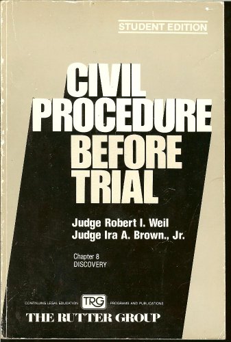 Civil procedure before trial (California practice guide)