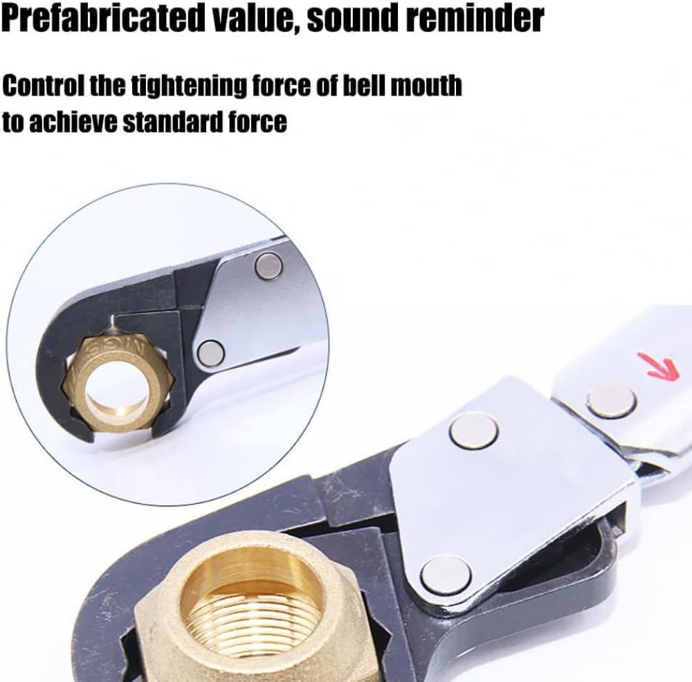 Kit De Llave Dinamométrica De Trinquete, Llave De Servicio HVAC Ajustable De 18-75 NM, Herramienta De Reparación De Aire Acondicionado, para Tubo De Cobre De 1/4", 3/8", 1/2", 5/8"
