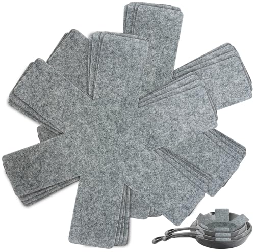 Rosenstein & Söhne Pfannen-Topf-Teiler: 10er-Set Pfannenschoner...