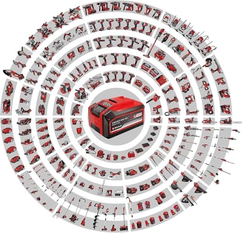 Einhell Akku-Bohrschrauber TE-CD 18/45 3X-Li+22 Power X-Change (18 V, 45 Nm, Winkelaufsatz, Exzenter Aufsatz, 22-tlg. Bitset, 2x2,0 Ah-Akku, Ladegerät + E-Box) 2