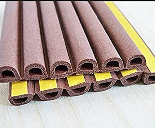 Image of Stick&Seal D Shaped, Self-Adhesive EPDM Doors and Windows Seal Strip Soundproofing Collision Avoidance Rubber Weatherstrip 6 Meter (2 x 3 M = 6 Meter) (1 Pack, Black)