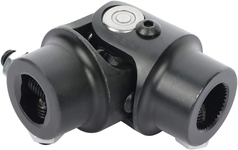 SCITOO Black Single Steering Shaft 3/4-36 Spline X 3/4 DD Universal joints U-Joint