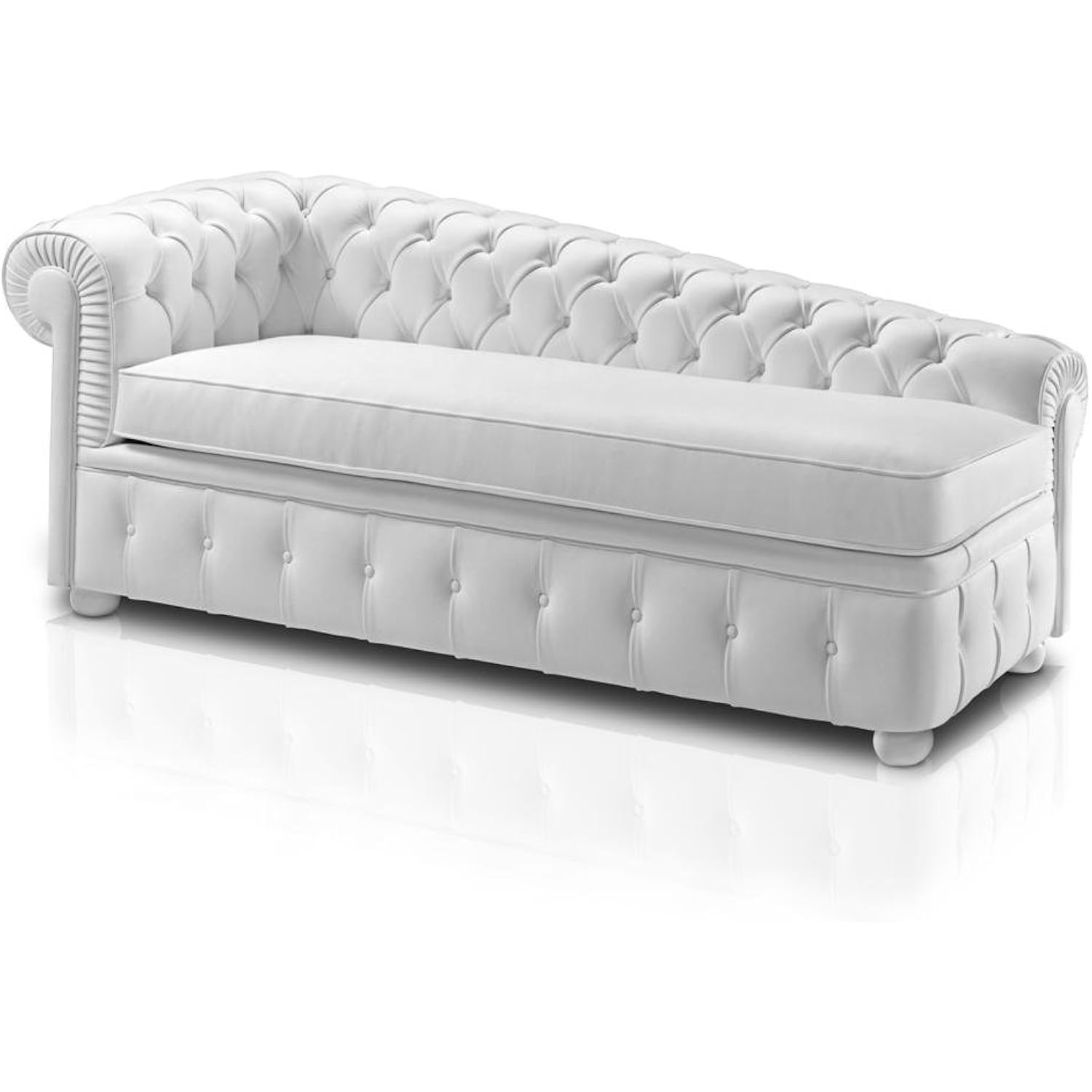 Trama Toscana Sofá Dormeuse Chesterfield de piel envejecida