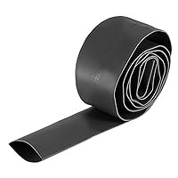 Vista 14 de uxcell - Tubo termorretráctil, 70 mm de diámetro, 113 mm de ancho plano, tubo retráctil a una tasa de 2:1, funda para cables de 1 m - Negro