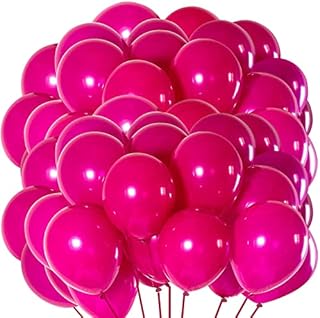 Hot Pink Latex Balloons, 70 pcs 12 inch Latex Balloons, Party Balloons for Pink Party Decorations, Pink birthday party Decorations for Girl, Wedding Decorations, Bridal Shower Pink Balloons Valentines