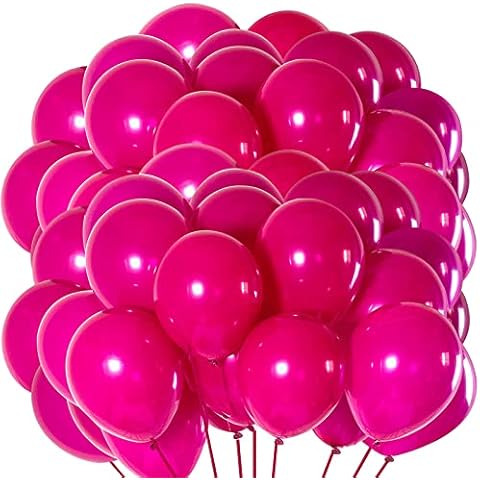 Hot Pink Latex Balloons, 70 pcs 12 inch Latex Balloons, Party Balloons for Pink Party Decorations, Pink birthday party Decorations for Girl, Wedding Decorations, Bridal Shower Pink Balloons Cover