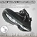 Imagen de Zapatos de Seguridad para Hombre Mujer Zapatillas Trabajo Ligero Calzado Trabajo con Punteras de Acero Antideslizante Negro 42