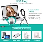 Ring Light OEBLD Dimmable with 3 Light Modes & 10 Brightness Level LED Ring Fill Lights for Phone Live Stream Makeup YouTube Shooting(B(only 10'' Ring Light))