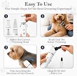 4-in-1 Cordless Pet Grooming Kit for Dogs and Cats | Electric Clipper, Nail Grinder, Paw Trimmer, Cleaning Tools | Quiet Low-Noise Motor, Rechargeable, Portable