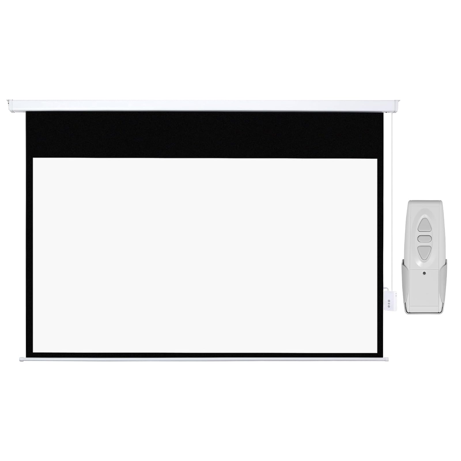 Fabulcozy Schermo di Proiezione Motorizzato, Avvolgibile e a Scomparsa da 100 Pollici Formati 16:9 Bianco per Proiettore 253x168cm