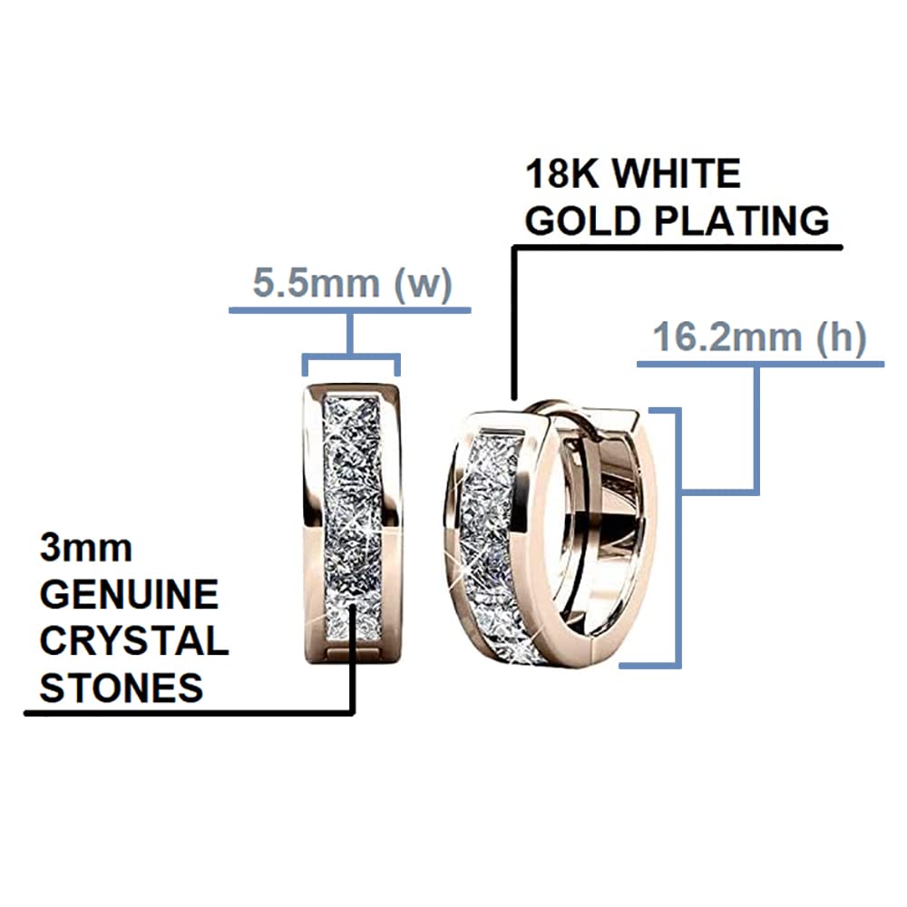 Cate And Chloegiselle 18k White Gold 15mm Hoop Earrings Simulated