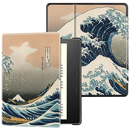 BOZHUORUI Case for All-New Kindle Oasis (9th Gen - 2017   10th Gen - 2019) - Lightweight Ultra-Thin Protective Sleeve Cover with Auto Wake Sleep (Surfing)