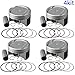 Piston Set 13101-ZY6-000 +0.5mm 4 Compatible with Marine Outboard BF115 BF150 ZY6 Models 13101ZY6000