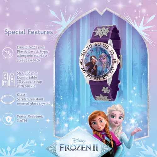 Disney Frozen Kids' Plastic Time Teacher Analog Quartz 3D Strap Watch4