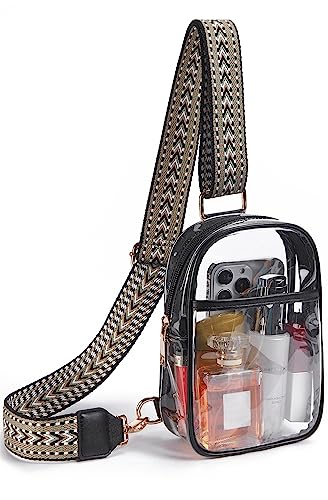 Transparente Umhängetasche Stadion-tauglich - Schwarz Für Festivals & Events