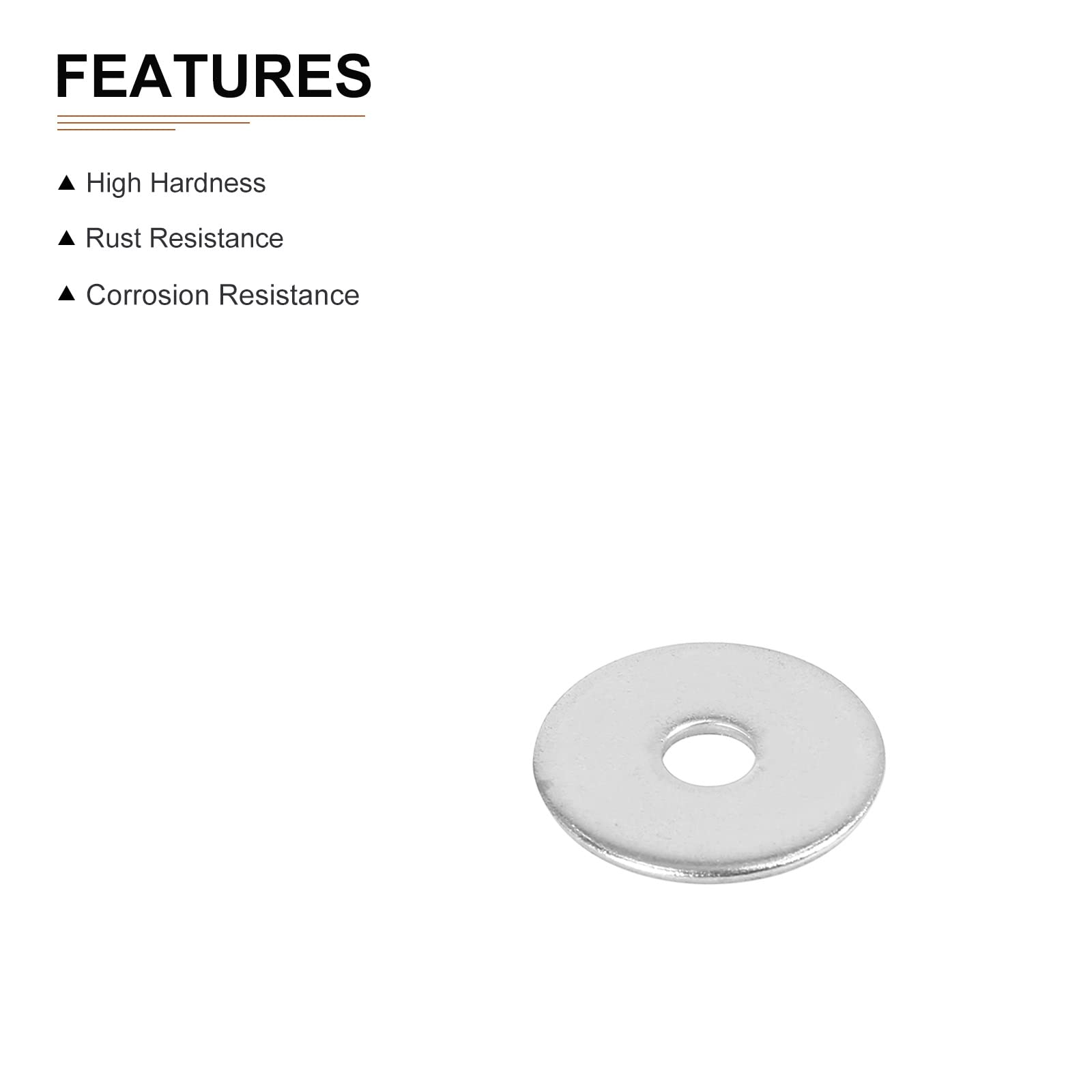 DTGN 6mmx25mmx1.5mm(IDxODxT) Stainless Steel Flat Washers - 55Pack - Good for Industrial Machinery - Flat Ring Gaskets - Silver Tone - Image 3