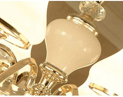 CAZARU Eenvoudig te installeren Kroonluchters Retro-stijl Multi-lights Kroonluchter, Glazen Lampenkap, E14, Goud, Woonkamer Kristal Luxe Creatieve Lampen Slaapkamer Eetkamer Verlichting, Bar Club Restaurant photo 2