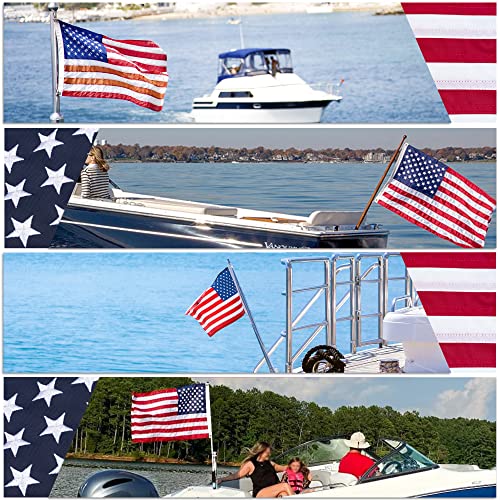 Xifan Premium American Flag For Boat 12X18 Inch, Heavy Duty Tough Nylon Nautical Us Flags Outdoor For Yacht Cabin, Marine Flag With Embroidery Stars/Brass Grommets/Weather And Fade Resistant #TOP5