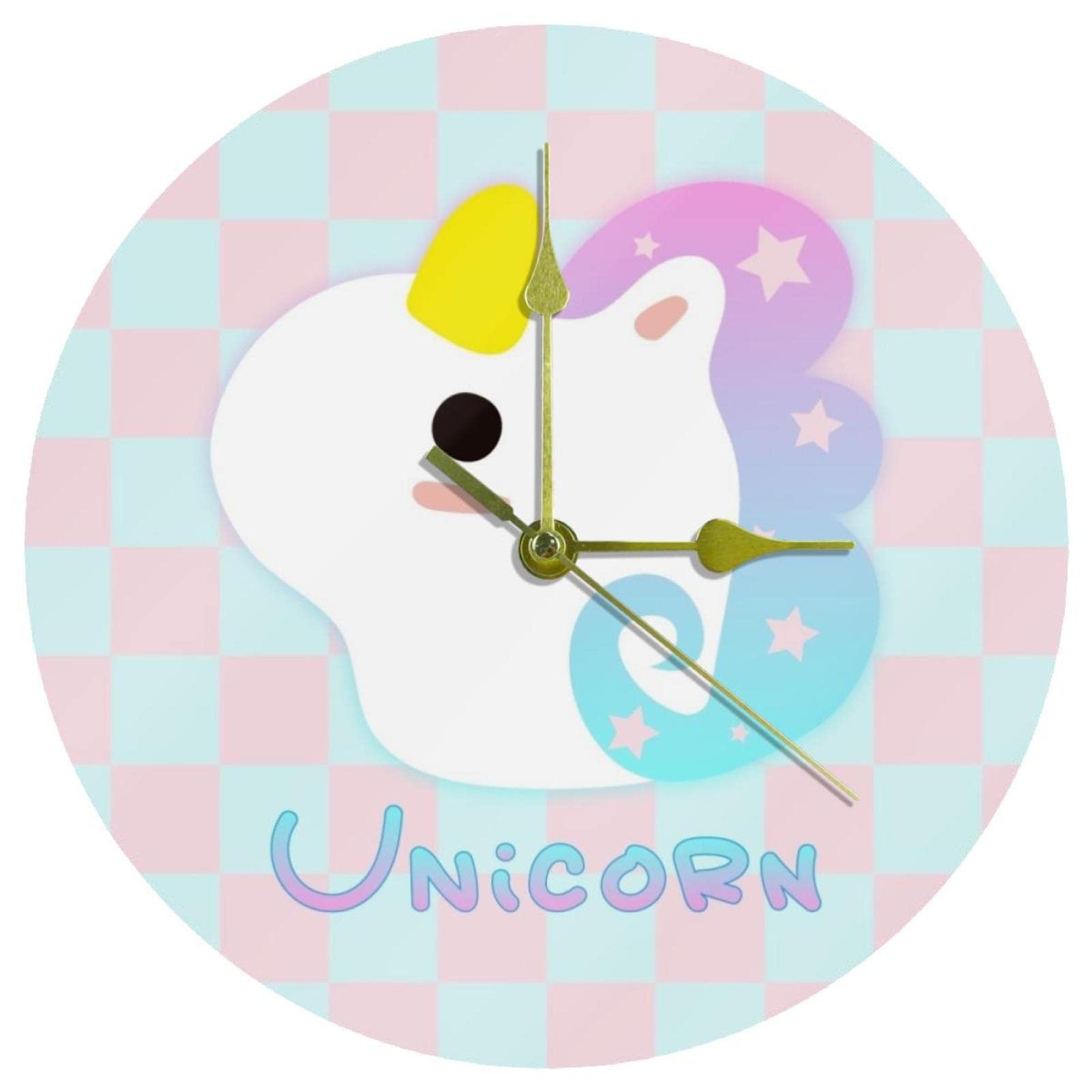 Horloge murale silencieuse licorne 24 cm pour éliminer le bruit du tic-tac au bureau