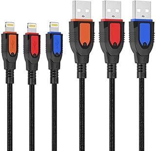 Ofuca Lightning Cable iPhone Charger 3Pack 6FT/2M Extra Long Nylon Braided iPhone Charger Cable Lead Fast Charging & Sync Compatible with iPhone 11 Pro Max/XS/XR/X/8/7/6/5, iPad iPod and More