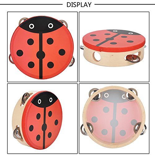 Instrumento de Percussão de Madeira, Tambor de Pandeiro de 15 cm, para Acompanhamento de Cantar ou D