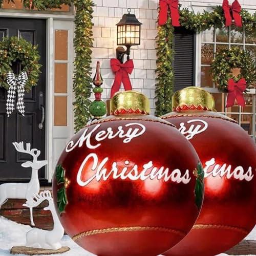 Giant Inflatable Christmas Ball - 23.6 Inch/60cm PVC Outdoor Christmas Bauble Decoration for Xmas Yard, Garden, Patio (1PCS) - Image 8