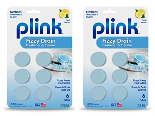 Plink Fizzy Drain Cleaner, 12- Tablets, Lemon Scent