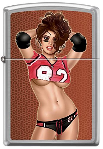 Keith Garvey Sexy Pinup Girl Zippo Lighter Gridiron Babe Ready for Football