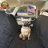 Pet-A-Bite Reliable Pet Car Seat Cover: Free from Dog Hair on The Back Seat! Waterproof Luxury Hammock Protector w Flaps & Storage Bag. Vehicle & SUV Puppy Comfort Accessory.