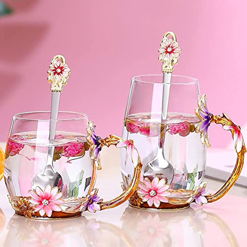 daisy-Flower-Glass-Mugs-Tea-Cup-with-Steel-SpoonTea-Lovers-Gifts-for-WomenWifeMomFemale-FriendsBirthdayMothers-Day-Valentines-dayChristmas