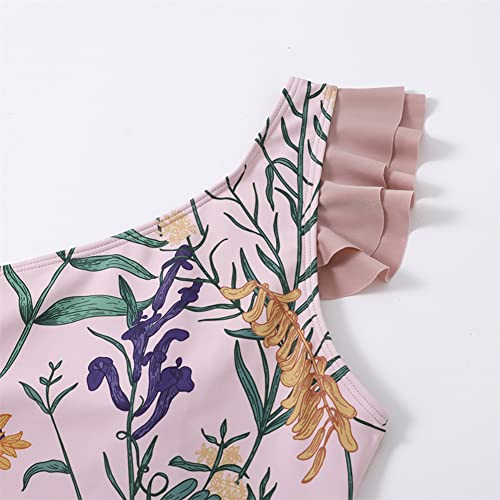 Women's One Piece Swimsuit with Beach Cover up Wrap Skirt Floral Tummy Control Tankini Set 2 Piece Swimsuit Outfits4