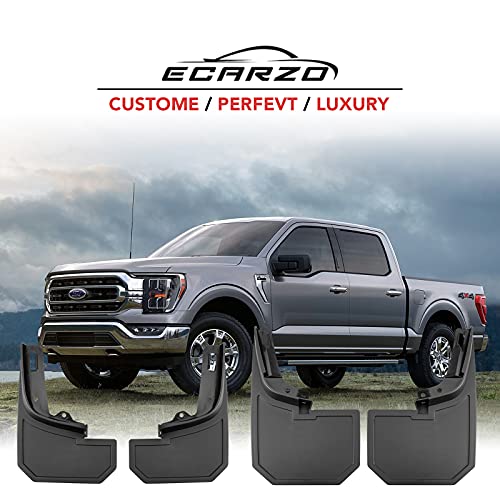 Mud Flaps Fit For 2021 2022 2023 Ford F150, All Weather Guard Mud Guards Splash Front Rear 4Pc Set (For Trucks Without Fender Flares) #TOP6