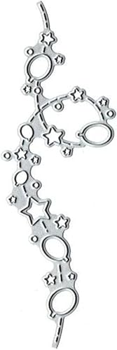 Miniatura 2 de Troqueles de metal con borde de estrella de globo, troqueles de corte de encaje de estrella de resorte, plantillas cortadas para álbumes de